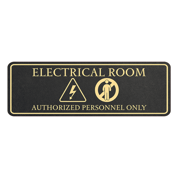 Standard Plus Electrical Room Authorized Personnel Only Wall or Door Sign | Workplace Safety Signage - Large