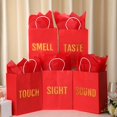thumbnail image 3 of Set de bolsas de regalo Kolldenn 5 Senses Red Kraft de 21 x 11 x 27 cm, 3 of 7