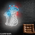 thumbnail image 2 of Glowneon Skeleton Girl Coffee Led Light, Halloween Coffee Shop Decor, 2 of 5