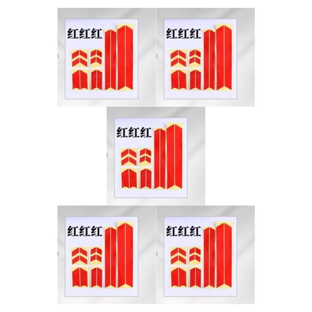 Justharion 1 Set Reflective Styling Stickers Night Safety Electric Foldable Scooter Body Wheel Parts Decal Skateboard Warning Strip Red 5Set