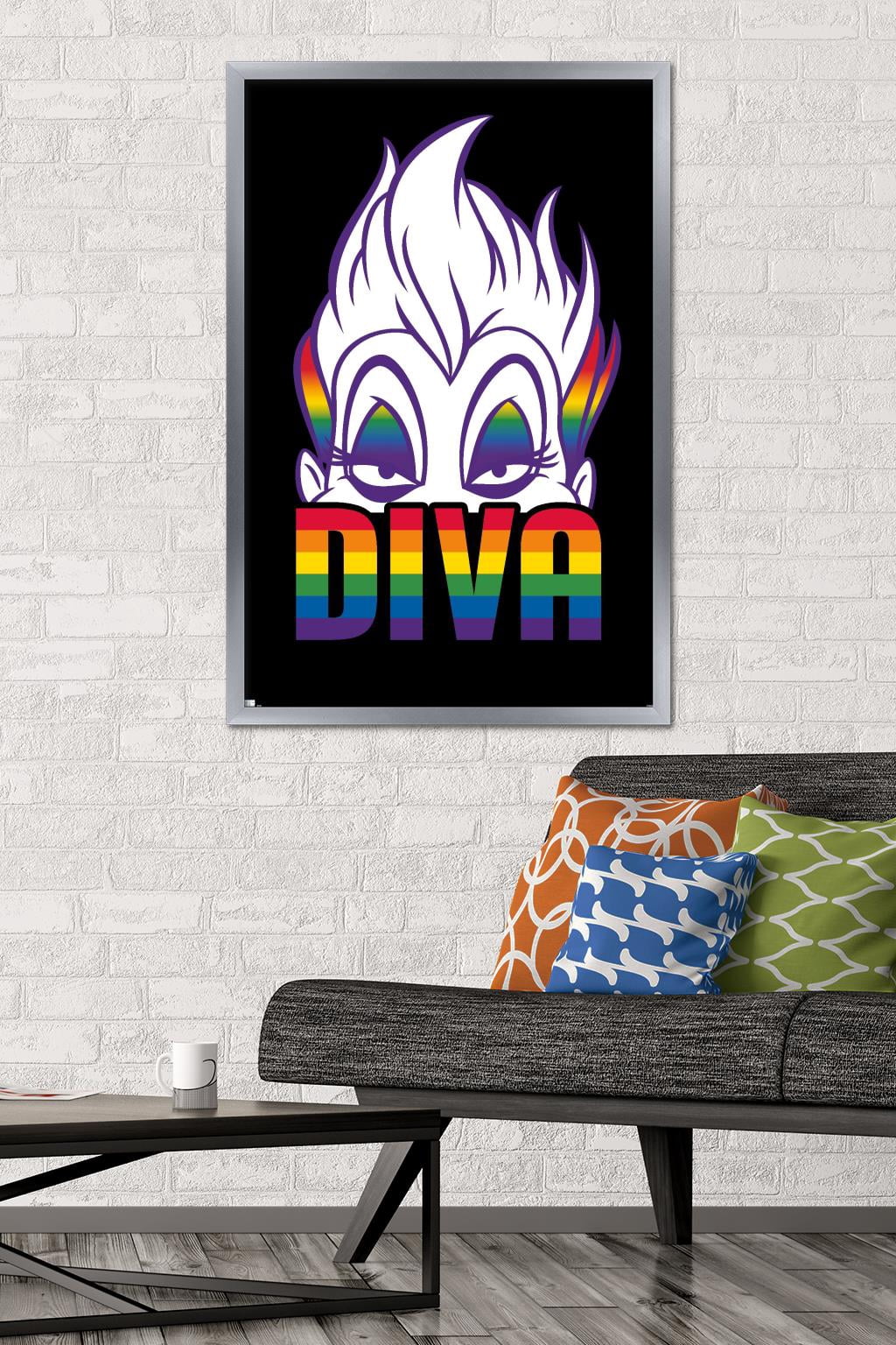 Disney - Ursula - Diva Wall Poster, 22.375" x 34", Framed