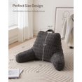 thumbnail image 3 of Reading Pillow Backrest Pillow with Shded Memory Foam for Adult & Children Designed for Bed and Couch Sitting Up Includes Arms Pockets and Washable Cover Off, 3 of 7