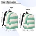 thumbnail image 2 of Casual Canvas Backpack Without Interlayer Large Capacity Stick Bag Design For Outdoor Shopping Office Outdoor Sports Lightseagreen Stripe_3 Small, 2 of 7