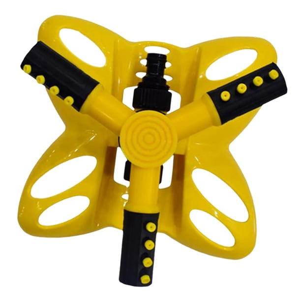 Rociador de agua giratorio Sistema de riego de cobertura de área grande, Boquilla para césped Herramienta de jardín Cabezal de rotación de 360 grados Amarillo Baoblaze Aspersor de césped