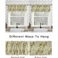 thumbnail image 5 of Bee Flower Curtain Valances for Window, Farmhouse Window Valance Curtains Rod Pocket Short Curtains for Kitchen Bedroom Living Room Bohemian Daisy Botanical 54"x18", 5 of 6