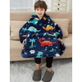 thumbnail image 3 of Sudadera con capucha NOUKOW para niños de 6 a 10 años, franela sherpa, 3 of 6