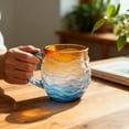 thumbnail image 4 of Yucurem Oceanic Theme Drinking Cup with Handle, 12 oz Handblown Ocean Glass Mug for Tea, Coffee, Cocktails, Beach Lovers & Gift Giving (Sunset Beach), 4 of 9
