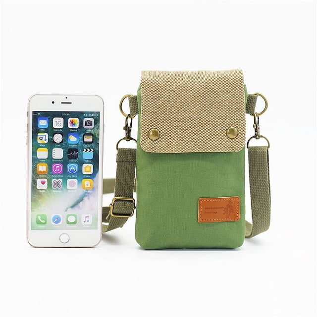 Bolso bandolera de lona de tres capas de color sólido, moderno y minimalista, bolso de mujer de tela lisa