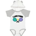 thumbnail image 3 of Inktastic I Love Padel Sports Quote Girls Baby Bodysuit, 3 of 5