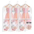 thumbnail image 1 of Bolsas para disfraz de baile Univivi, PVC transparente, 40 cm, con bolsillos, paquete de 3, 1 of 6