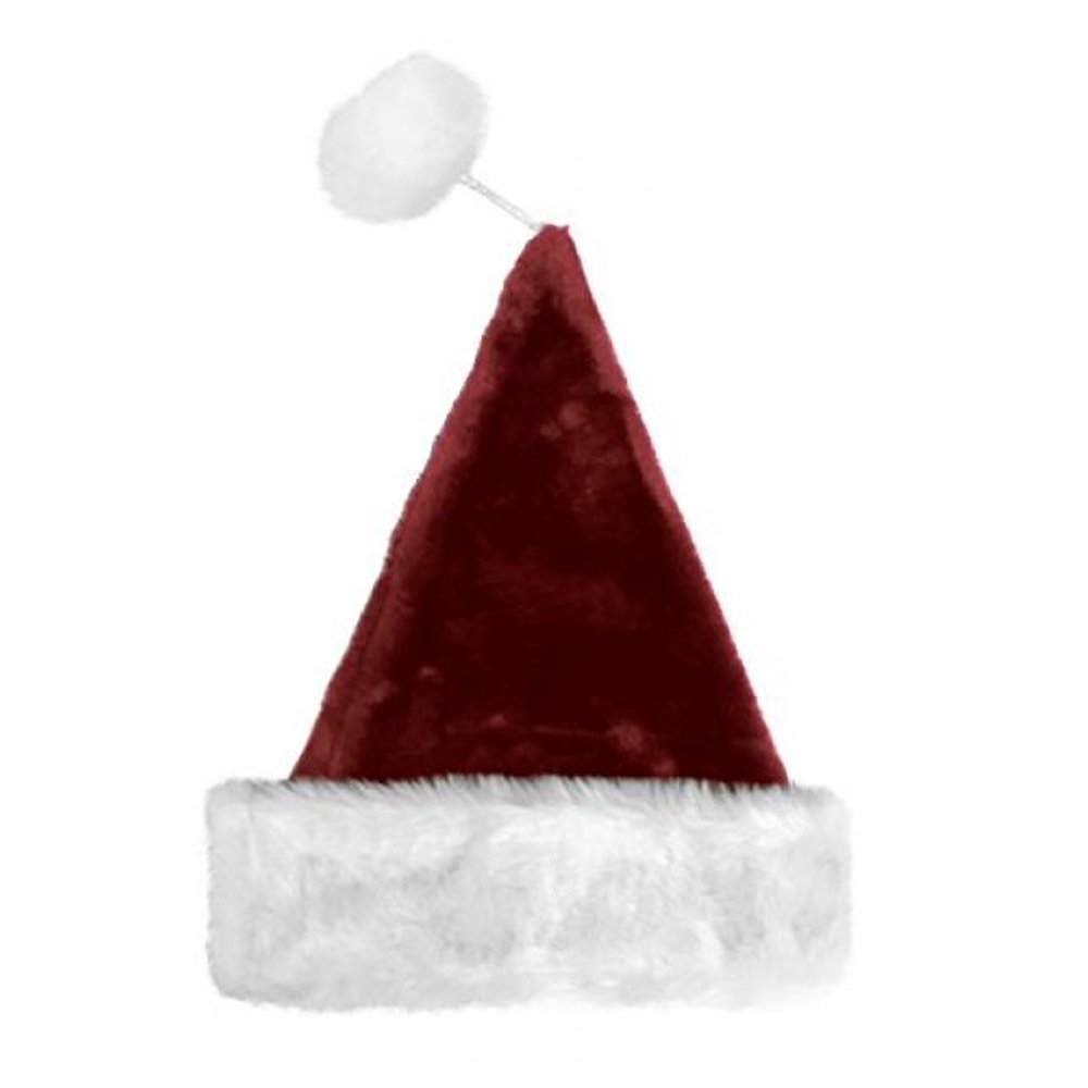 Christmas Decor Christmas Santa Claus Hat Deluxe Plush Hat with String