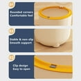 thumbnail image 6 of Kitchen Trash Can, Step-On Garbage Can with Lid, Tall Kitchen & Bathroom Trash Can, Small Office Waste Bin, Yellow - Xuniizn, 6 of 7