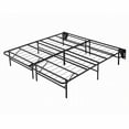 thumbnail image 5 of California King Size Black Metal Platform Bed Frame with No Box Spring for Bedroom, 5 of 6