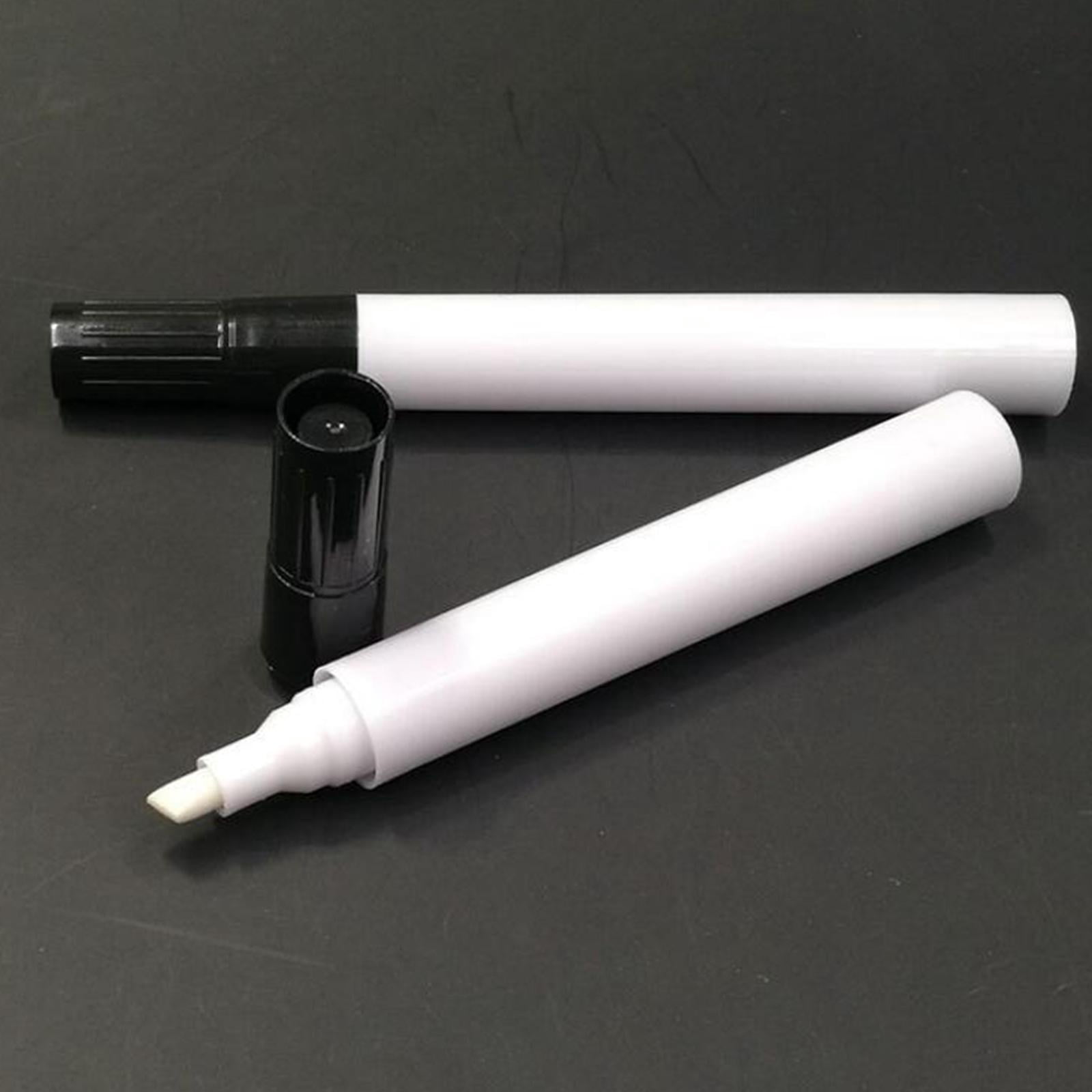 QccHieUs 5x Empty Refillable Pen Touch up Paint 1mm Whiteboard Pen Transparent Penholder White Rod Oblique