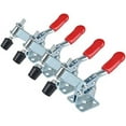 thumbnail image 2 of 4pcs Hand Tool 201B Toggle Clamp 198Lbs Antislip Red Horizontal Clamp 201-B Quick Release Tool, 2 of 7