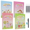 thumbnail image 2 of Magic Copybook for Kids | Magic Practice Copybook English | Magic Calligraphy That Can Be Reused Handwriting Copybook Set | Letter Writing Drawing Mathematics Writing Tool for Age 3-5 (2 sets), 2 of 7