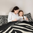 thumbnail image 5 of jejeloiu Jungle Zebra Striped Queen Comforter Set,Abstract Geometric Stripes Bedding Comforter Set For Girls Boys Reversible 3pcs, 5 of 8