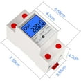 thumbnail image 2 of DDM15SD Single Phase Energy Meter, 50 Hz 5 (80) A Max Modular Electric Meter, 1 Phase 2 Pole DIN Rail Electric Meter with LCD Display, AC Current Meter,, 2 of 5