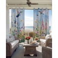 thumbnail image 6 of Spring Floral Blackout Curtains for Bedroom Living Room Darkening Curtains 96 Inches Long Summer Botanical Hummingbird Window Curtain 2 Panels Set Insulated Window Treatment Grommet Drapes 52"x96", 6 of 9