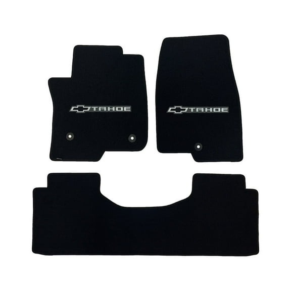 Lloyd Mats Custom Fit Floor Mats for Chevy Tahoe 2021-On LogoMat 3Pc Set Charcoal