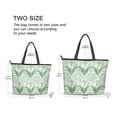 thumbnail image 2 of Women's Tote Handbag Cloth Handbag Large Tote Bag Shopping Bag Light Green and White Lily, 2 of 8