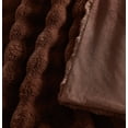 thumbnail image 2 of Brooklyn Loom Bubble Faux Fur 100% Microfiber Polyester  3 Piece King Comforter Set in Brown, All Season, Adult Size, OEKO-TEX Certified, 2 of 11