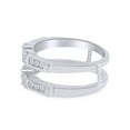 thumbnail image 3 of 1.00 CT Round Cut White Cubic Zirconia Enhancer Guard Ring For Women In 14K White Gold Over Sterling Silver (Color: White, Clarity: VVS1-VVS2, 1.00 Cttw) -7, 3 of 7