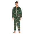 thumbnail image 3 of FORMRS Onesies Pajama for Adults Unisex Hoodie Winter Jumpsuit One Piece Sleepwear, Sizes S-2XL, Green Forest Pattern, 3 of 7