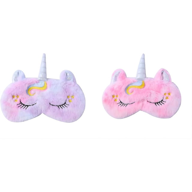 Cute Downy Kids Sleep Mask, Eye Covers For Sleeping In Travel & Nap, Sleep Masks For Women & Kids & Girls, Cute Plush Blindfold For Sleeping, Pressure