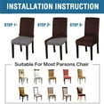 thumbnail image 6 of GustaveDesign 4 Pack Velvet Stretch Dining Chair Slipcovers Large Soft Removable Chair Protectors Home Decor Dining Chair Covers "Gray", 6 of 9