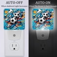thumbnail image 2 of Football LED Square Night Lights - Modern Design, Soft Glow, Energy Efficient - for Bedroom, Nursery, or Bathroom - Set of 2, 2 of 6