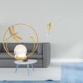 thumbnail image 2 of Escultura de metal con forma de bola de cristal, adorno de estatua, soporte abstracto, decoración para pasillo, chimenea, dormitorio, sala de estar, o, 2 of 8