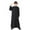 Black, variant on Boys Tops Long Sleeve Arabic Thobe National for Teens Embroidered Kaftan Robe Set Stylish Middle Wear for Young Boys