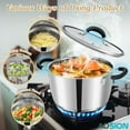 thumbnail image 2 of 6 Quart Stainless Steel Stockpot with Deep Fryer Basket, Induction Ready, Dishwasher Safe, 2 of 5