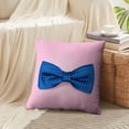 thumbnail image 3 of LALILO Throw Pillow Covers Bow Tie Pink Tie Bow Blue Tuxedo Party Hipster Cushion Cover 18" x 18", 2 Pack, 3 of 6