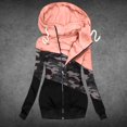 thumbnail image 2 of WNEGSTG Fleece Jacket Women Winter Casual Camouflage Prints Jacket Zipper Sweatshirt Long Sleeve Coat, 2 of 3