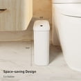 thumbnail image 1 of EKO Automatic Bathroom Trash Can with Lid 2.6 Gallon Slim Touchless Bathroom Garbage Can Waterproof Motion Sensor Trash Can for Bathroom Office Kitchen White, 1 of 5