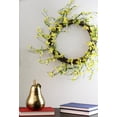 thumbnail image 5 of 12" Yellow Green and Brown Decorative Artificial Spring Floral Twig Wreath - Unlit, 5 of 5