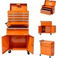 thumbnail image 1 of 5-Drawer Rolling Tool Chest - Detachable Top Toolbox Lockable Wheels and Steel Cabinet for Garage Workshop Orange, 1 of 8