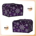 thumbnail image 3 of Honeii Snowflake Gradient Purple Print 4 slice Toaster Cover, Two Slice Toaster Dust-proof Cover For Kitchen Small Appliance and Fingerprint Protection, 3 of 7