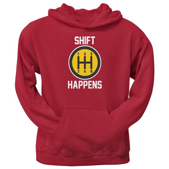 Shift Happens Red Adult Hoodie - 2X-Large