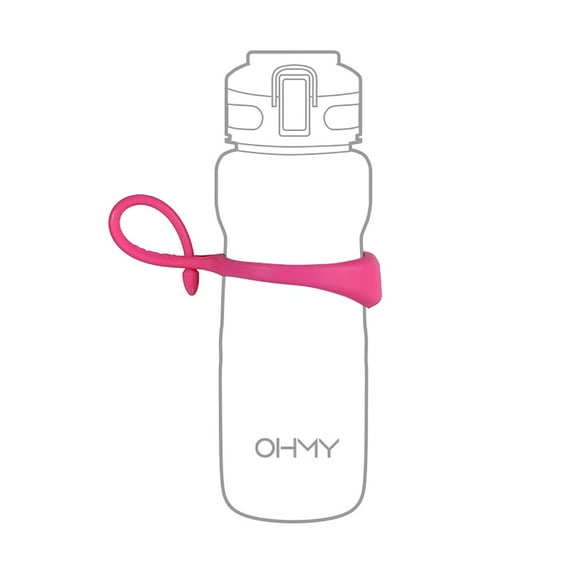 OHMY FIT Carrier Strap Holder Handle for Water Bottle, Silicone Magnetic Ring Attach to Most Stainless Steel Insulated Straw Wide Mouth Bottles for Carrying Sport Energy Drinks