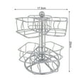thumbnail image 5 of Joernso Teabag Storage Rack 2 Tiers Rotary Hollow Iron Stable Structure with 6 Compartments Countertop Tea Bag Spinning Carousel Home Office Kitchen Coffee Bag Organizer, 5 of 7