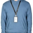 thumbnail image 7 of Uxcell 9.5x5.8cm Vertical Aluminum Badge Holder with Metal Hook Lanyard Black, 7 of 7