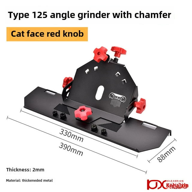 Portable 4-in-1 Ceramic Tile Chamfering Tool with Sea Sponge Corner - 45 Degree Angle Cutter for Sintered Tiles, Multi-functional Cutting Device, Durable & User-Friendly, 125mm Model (Cat Face Style