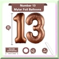 thumbnail image 3 of Jumbo Java 13th Celebration Balloon - Oversized Coffee Brown Number 13 Balloon Kit for Kids and Adults, Perfect for Birthdays and Anniversaries!, 3 of 5
