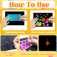 Scratch Note Patterns Elfew Rainbow Scratch Art Set for Kids – 24 Scratch Notes, 24 Stencils ...