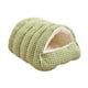 thumbnail image 4 of Cama para gatos, cálida y suave, gruesa, portátil, con cojín extraíble, suave Verde, 4 of 9