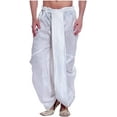 thumbnail image 1 of Royal Men's Art Silk Fine Quality Ready to Wear Free Size Dhoti Pant's White, 1 of 1