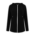 thumbnail image 3 of Oplxuo Zip Up Hoodies for Women Long Sleeve Basic Sweatshirts Jacket 2025 Fall Winter Hooded Outerwear with Pockets, 3 of 4